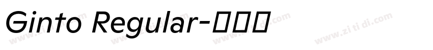 Ginto Regular字体转换